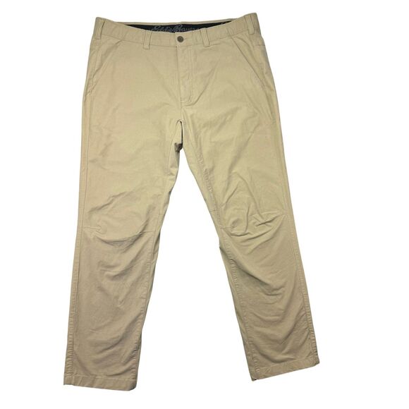 Eddie Bauer Pants Men's 38x30 Beige Straight Leg Pockets Hiking Camping Outdoor - Picture 1 of 12